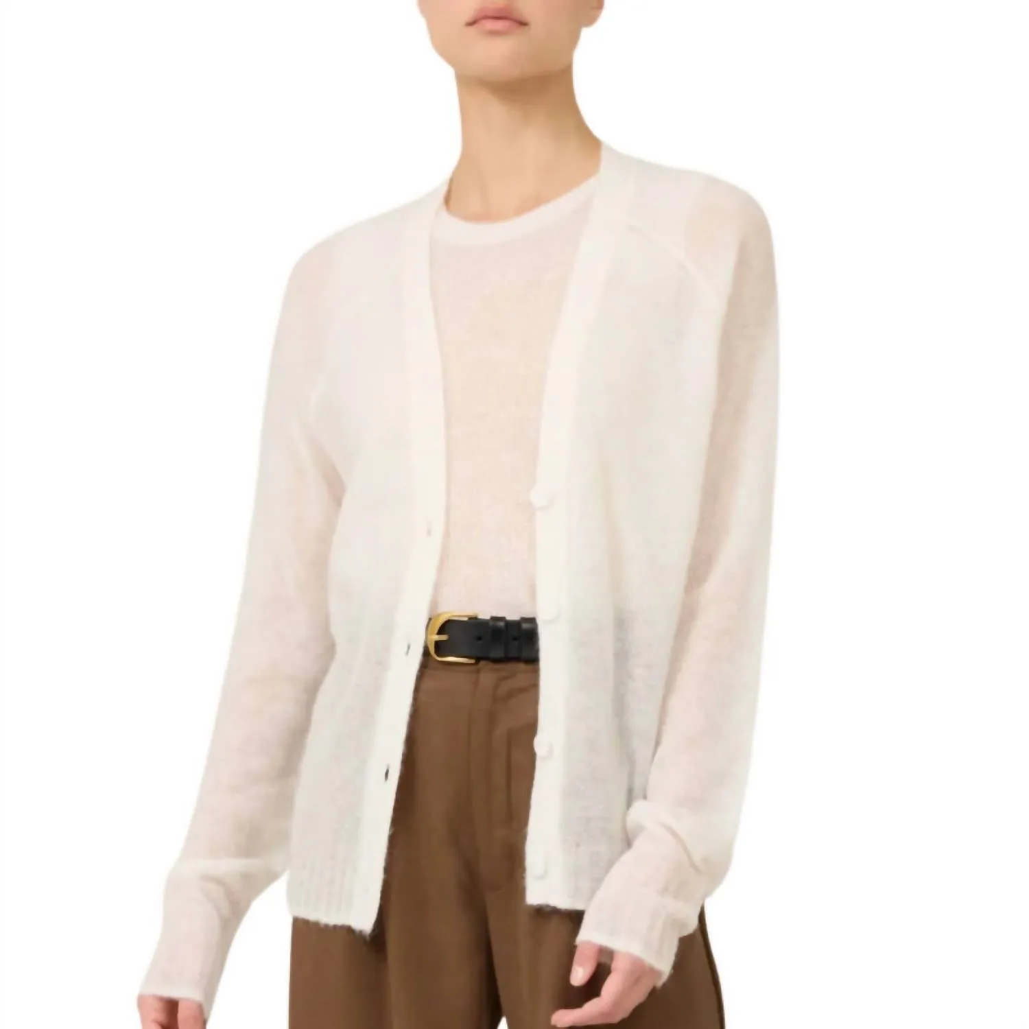 Addison Cardigan In Ivory