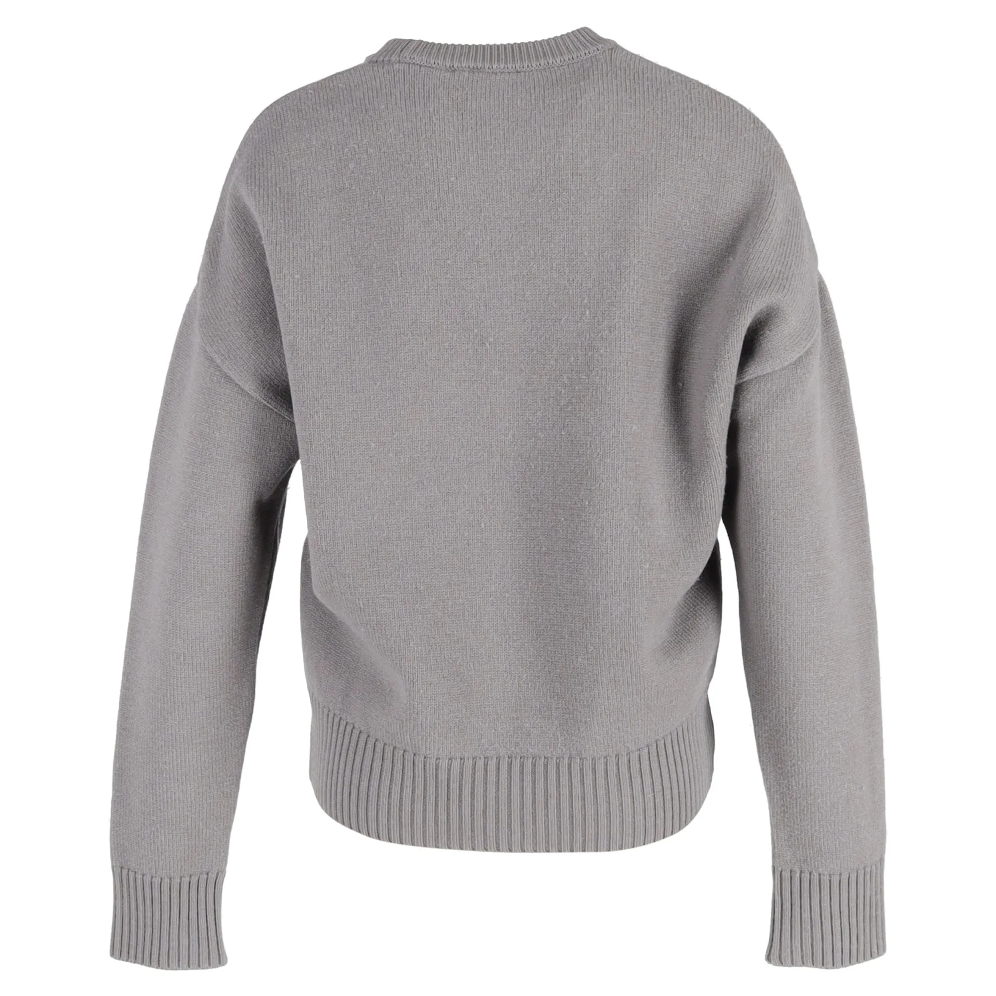 Ami ADC Intarsia Sweater in Grey Wool