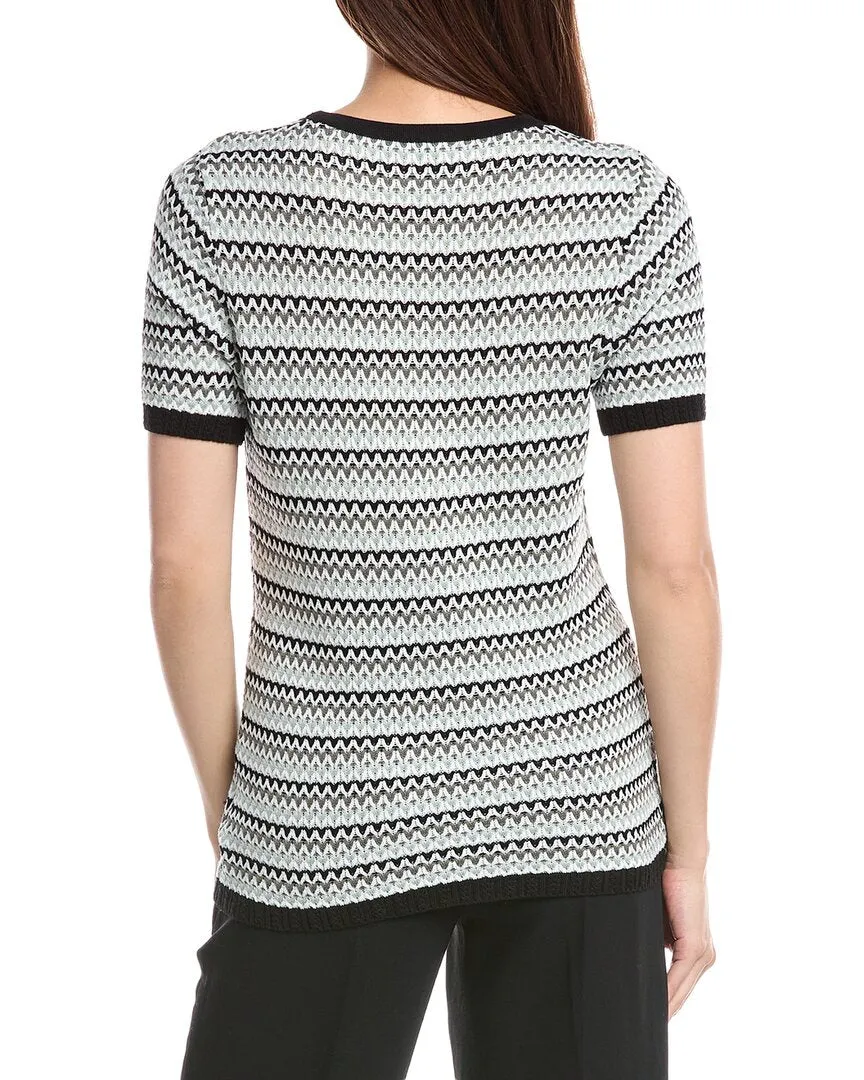Anne Klein Stitch Cap Sleeve Sweater