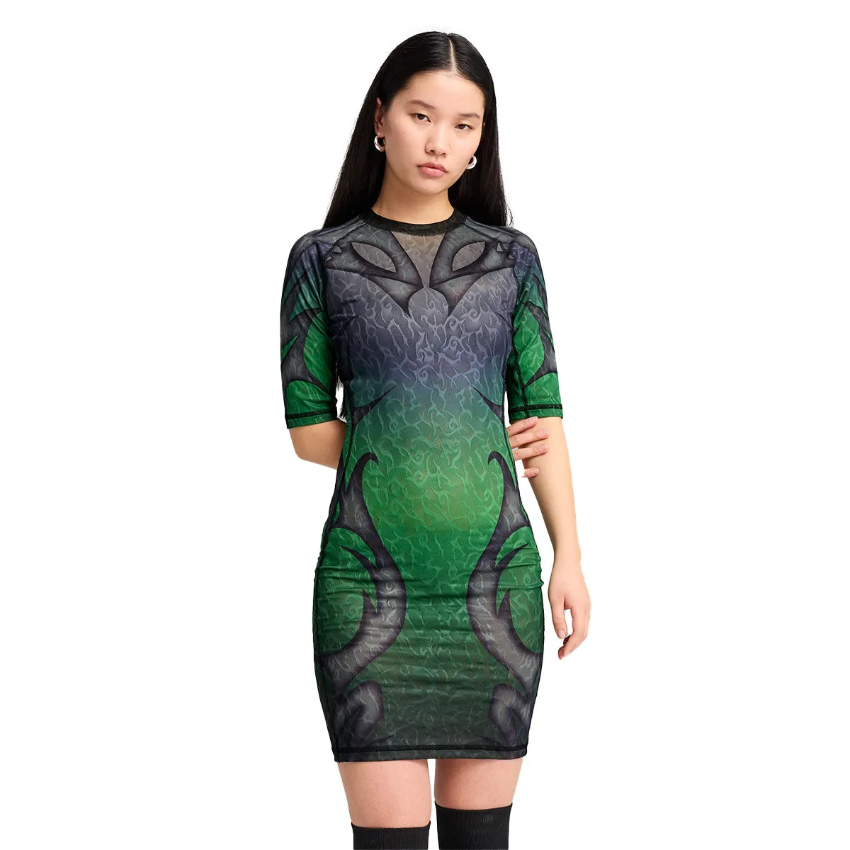   Aries Dress 'Fluro Green Pes'