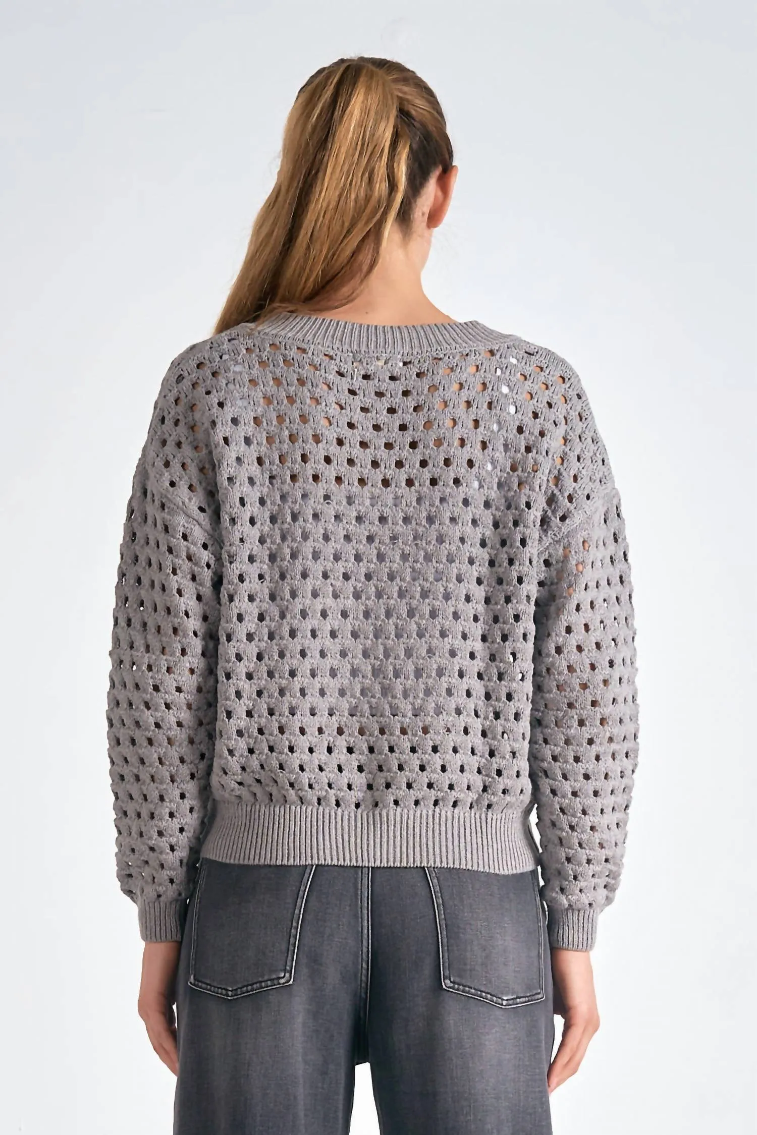 Aster Sweater Cardigan In Gray