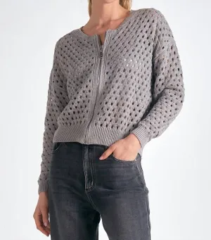 Aster Sweater Cardigan In Gray