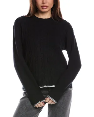 ATM Anthony Thomas Melillo Cable Crewneck Sweater
