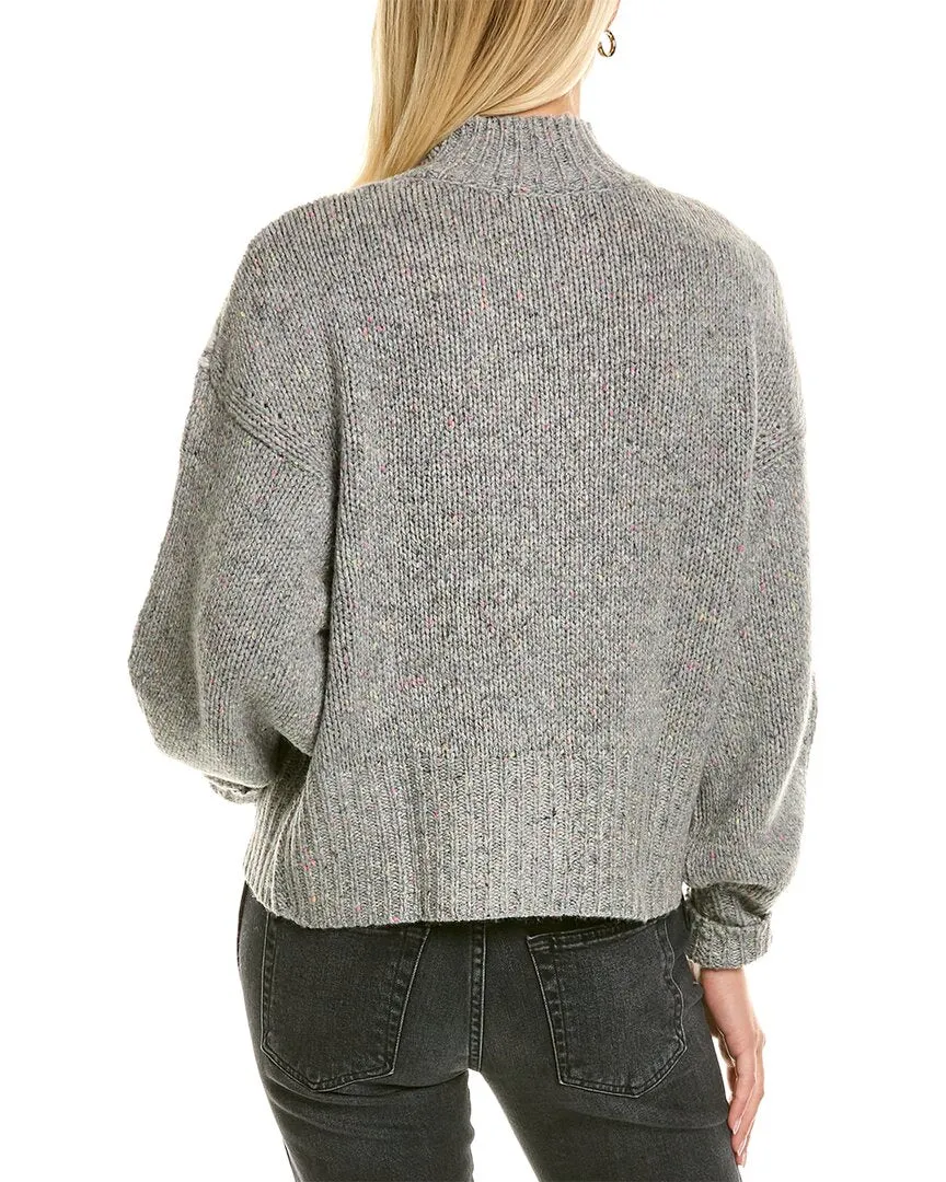 Autumn Cashmere Fairisle Yoke Mock Cashmere Sweater