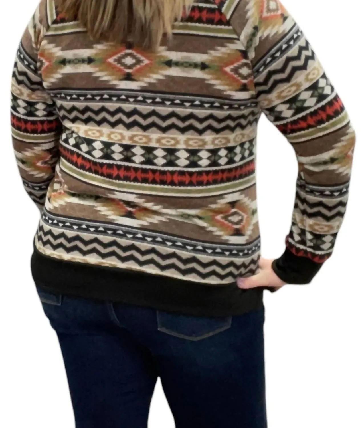 Aztec Weekender Sweater In Charcoal