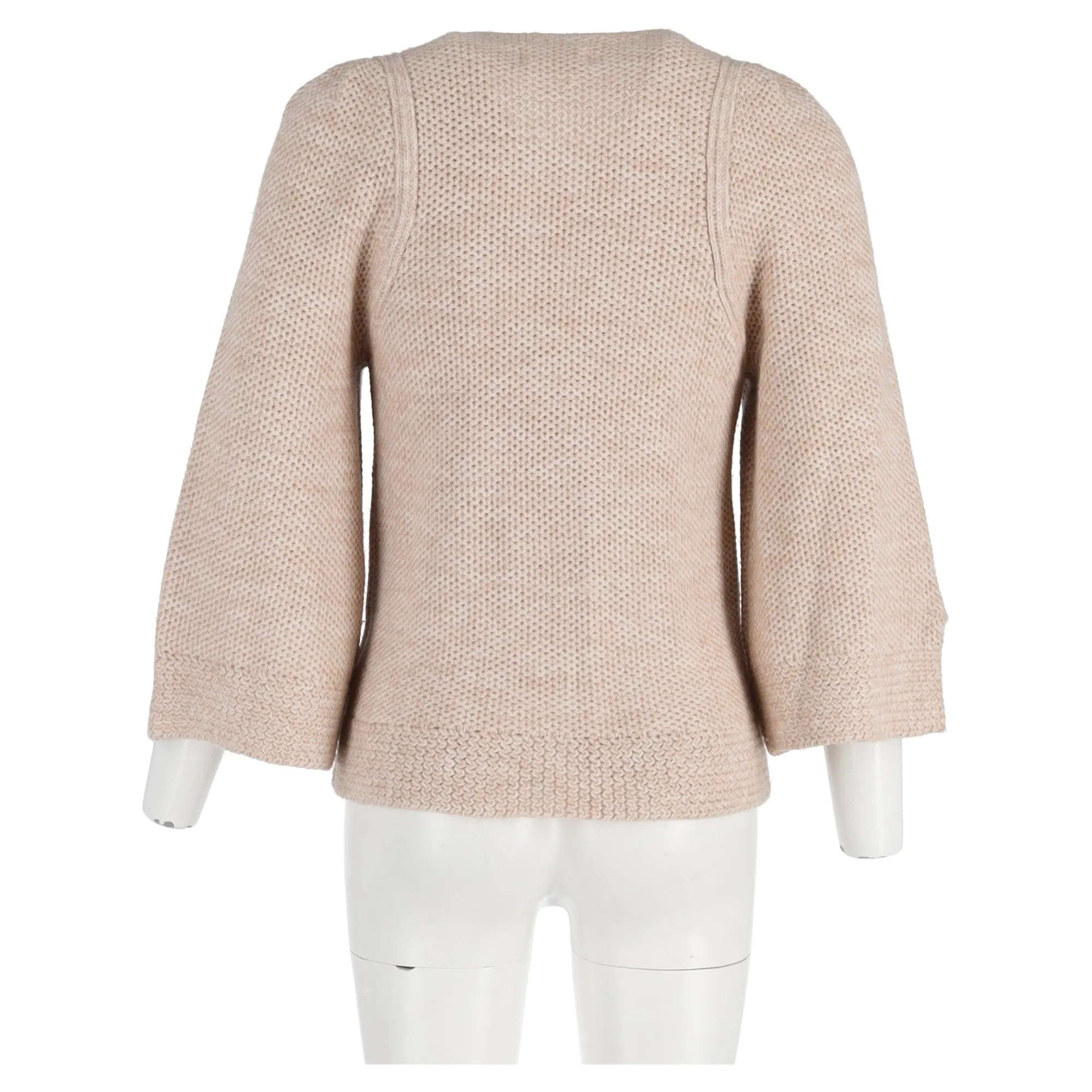 Ba&Sh Knitted Cardigan in Cream Wool