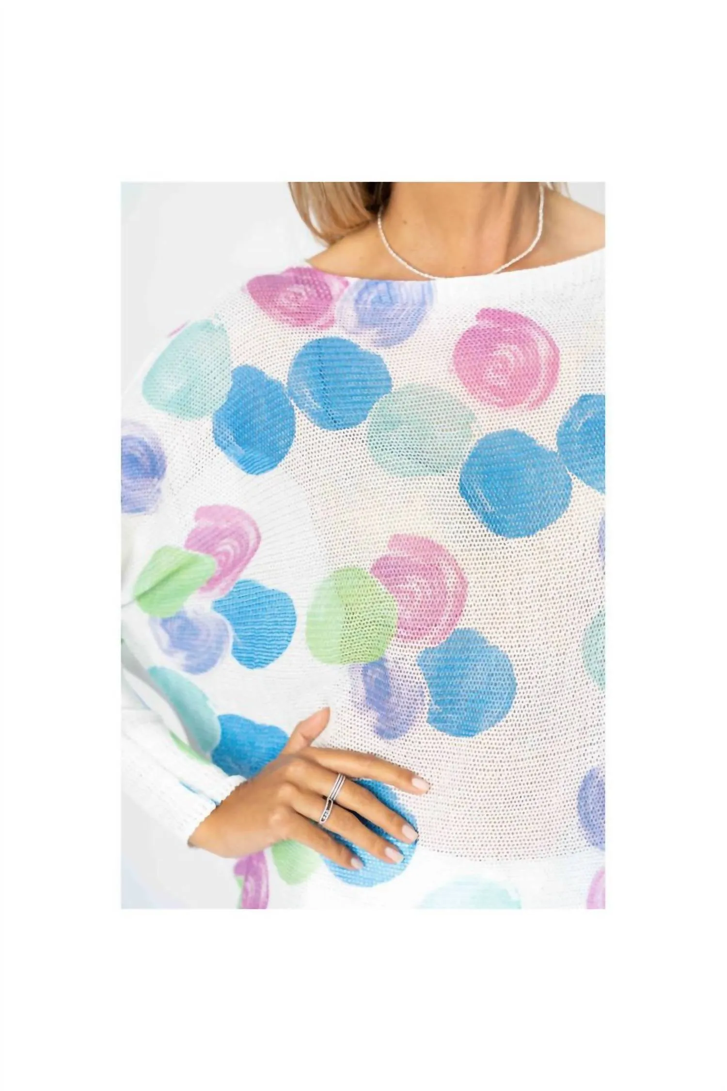 Batwing Sweater In Aqua