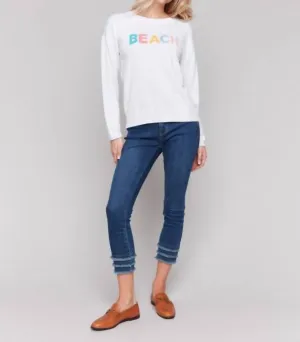 Beach Sweater In White