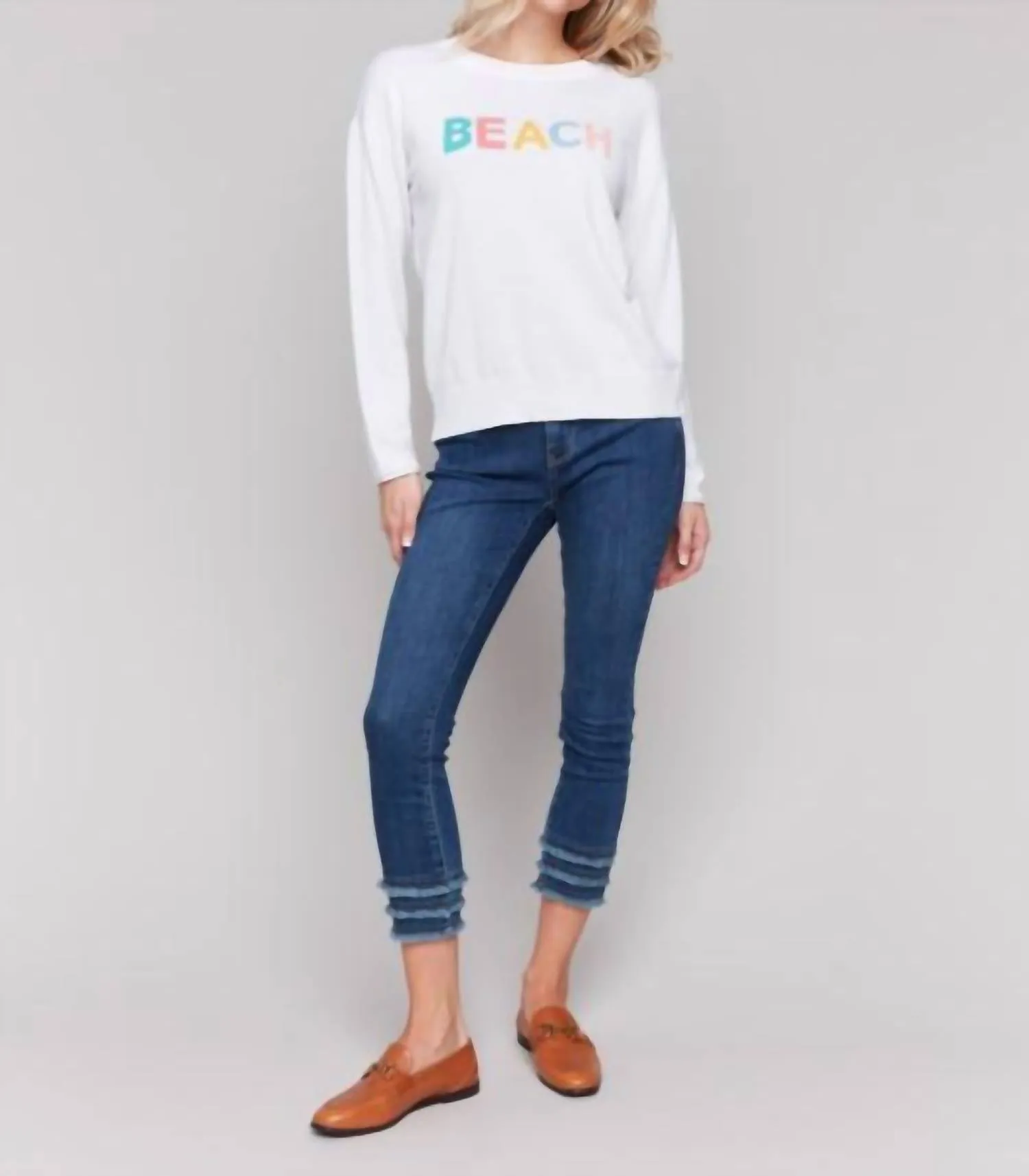 Beach Sweater In White