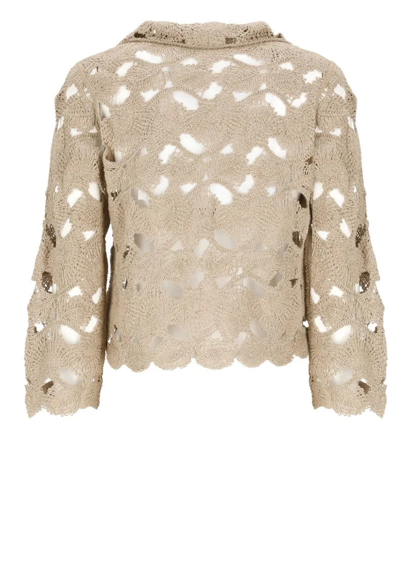 Beige Cotton Sweater