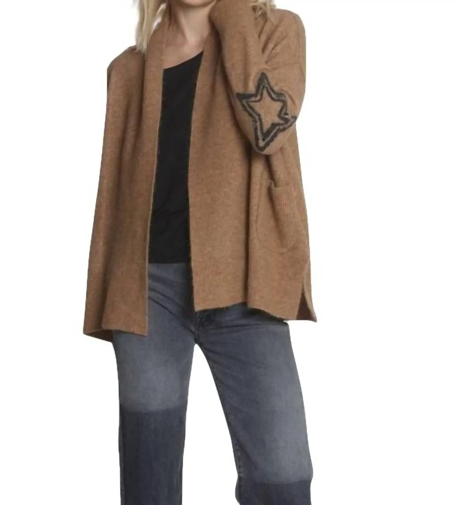 Bella Cozy Cardigan In Ginger