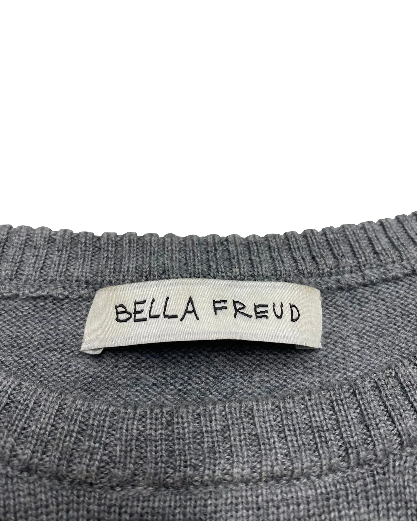 Bella Freud Cherry Bomb Sweater in Grey Wool