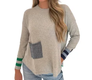 Birdseye Trim Sweater In Marl