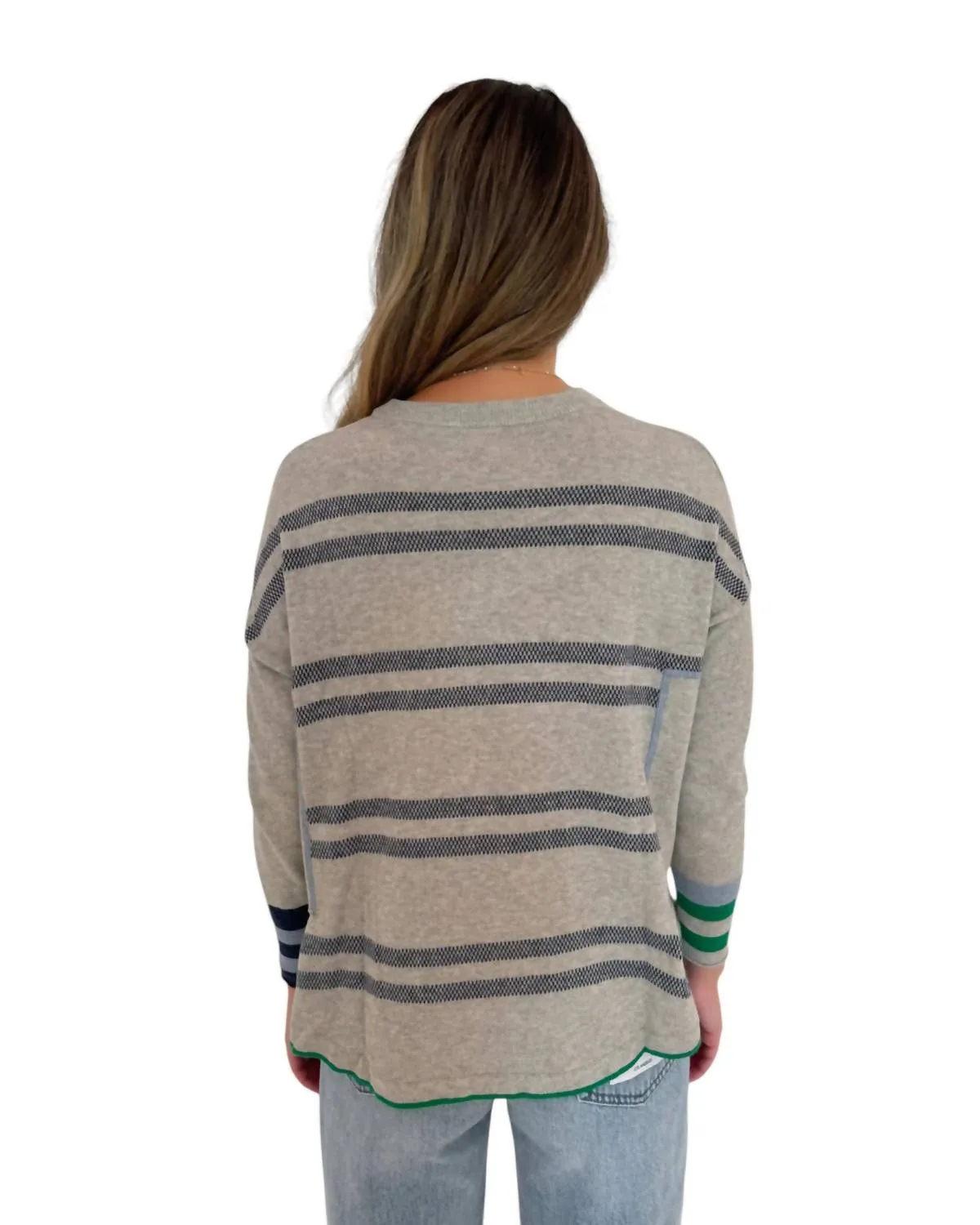 Birdseye Trim Sweater In Marl
