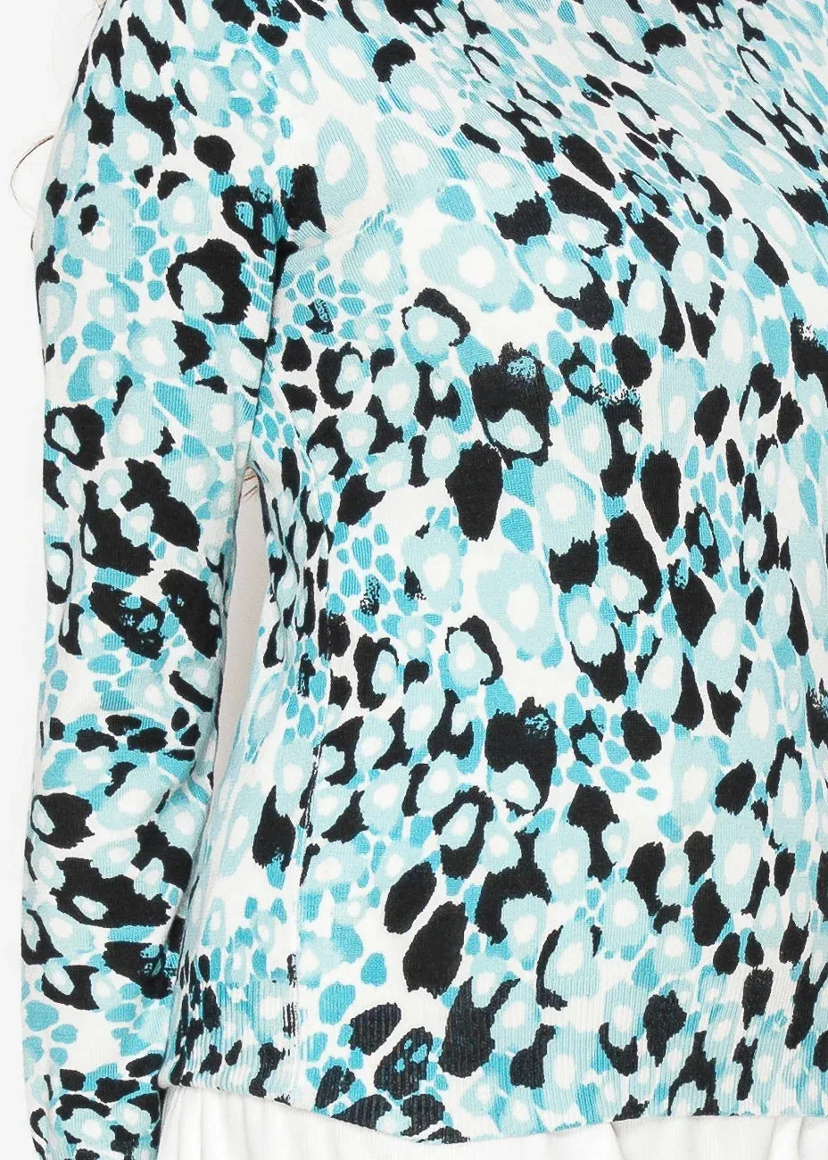Blue Tones Printed Crewneck