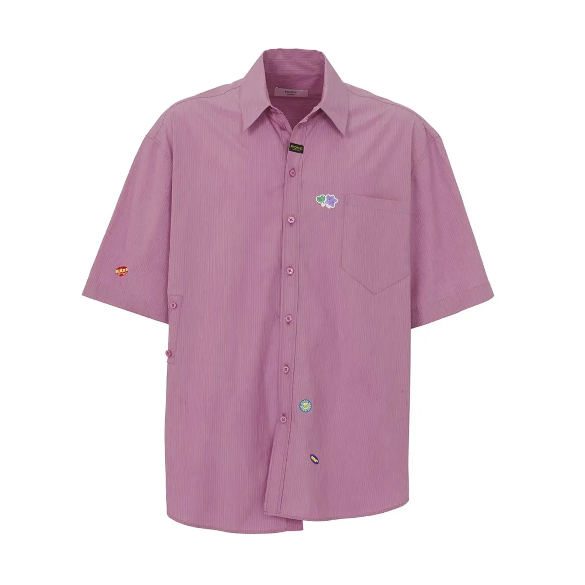 Boxy Wrap Shirt 'Purple Black'