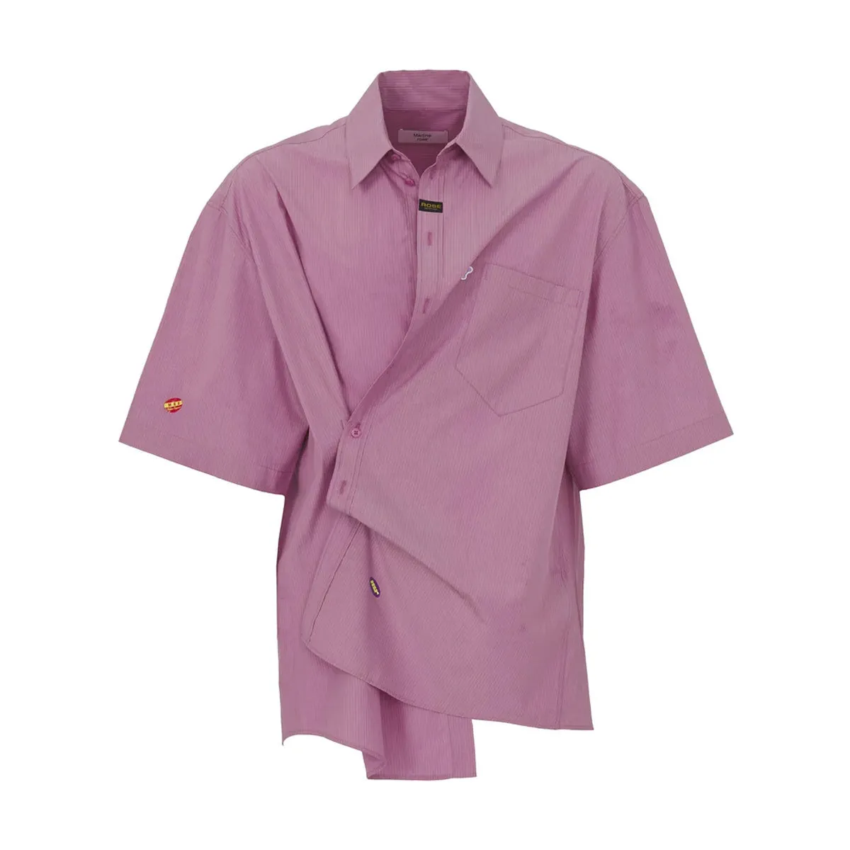 Boxy Wrap Shirt 'Purple Black'