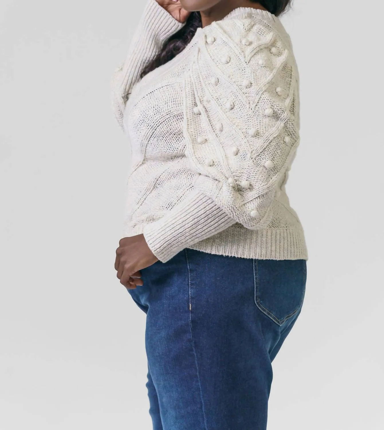 Bridget Sweater - Plus In Grey Mist