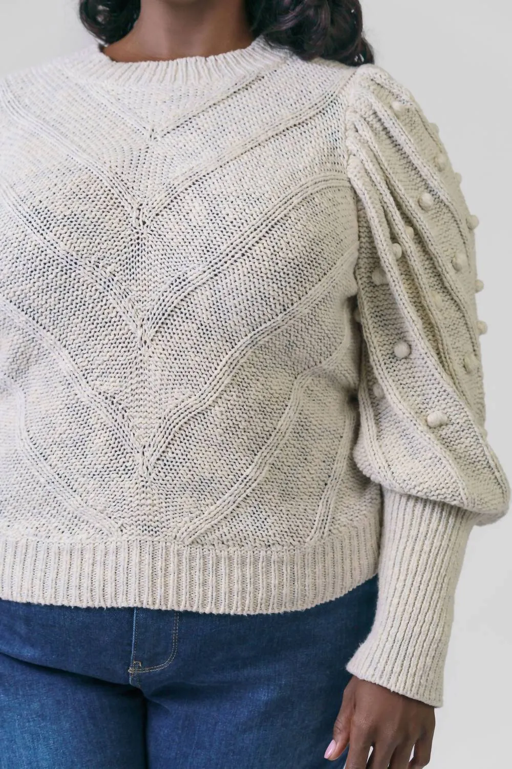 Bridget Sweater - Plus In Grey Mist