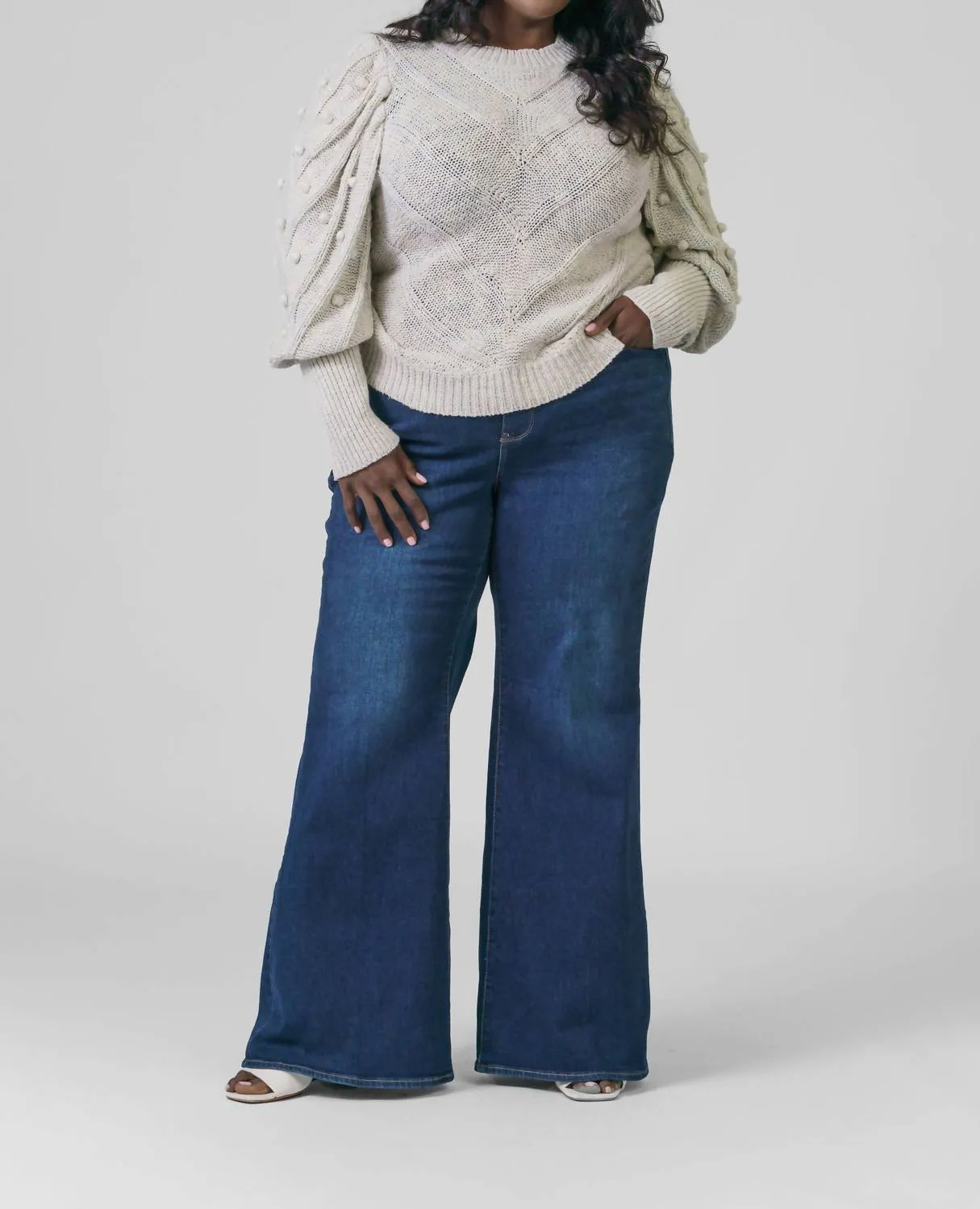 Bridget Sweater - Plus In Grey Mist