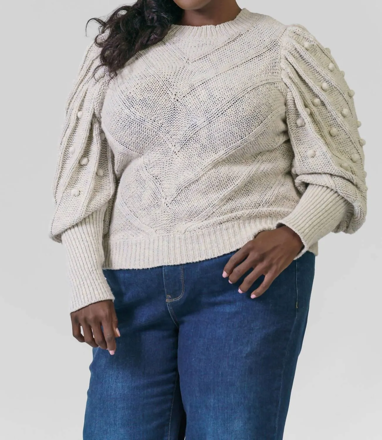 Bridget Sweater - Plus In Grey Mist