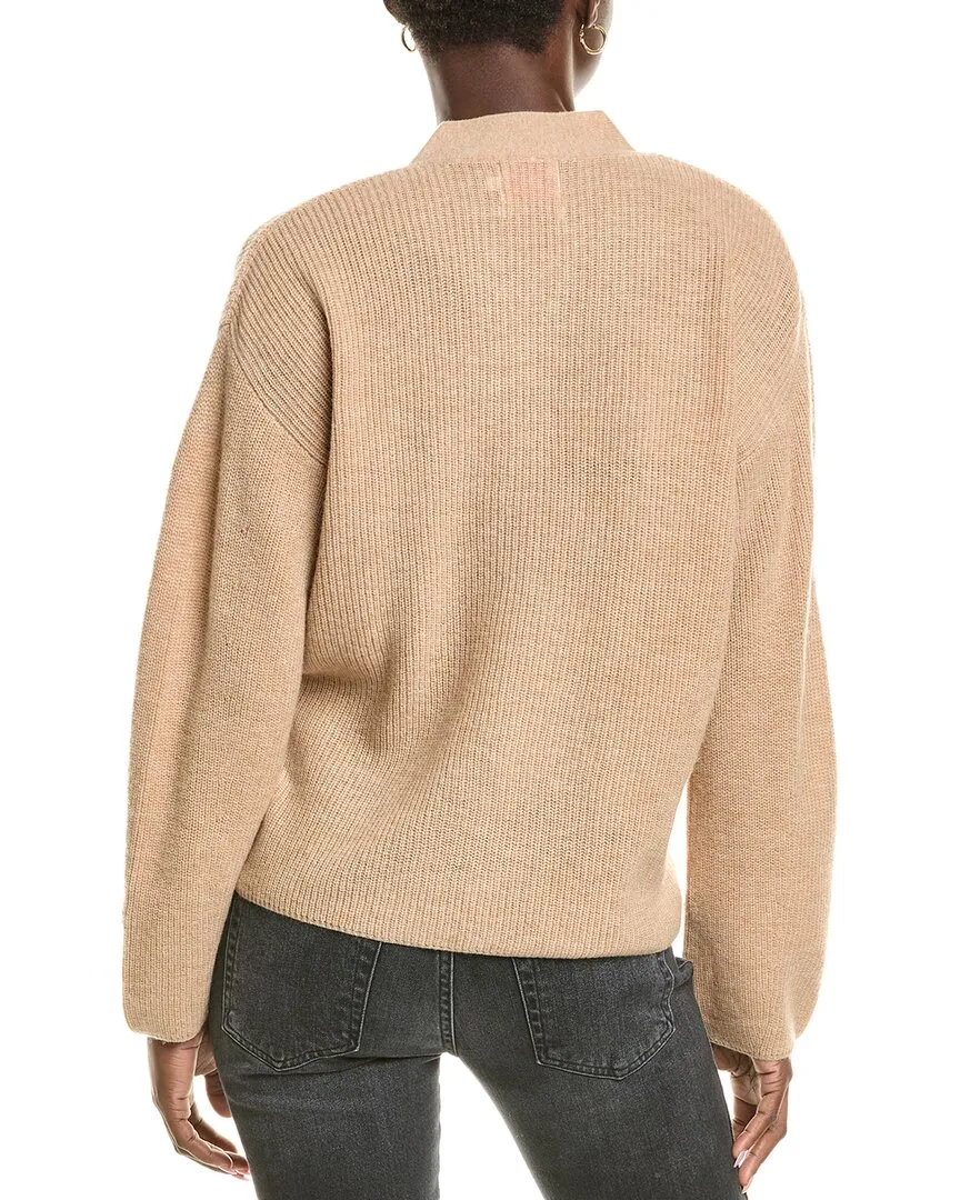 Brodie Cashmere Wool & Cashmere-Blend Ribbed Wrap Cardigan