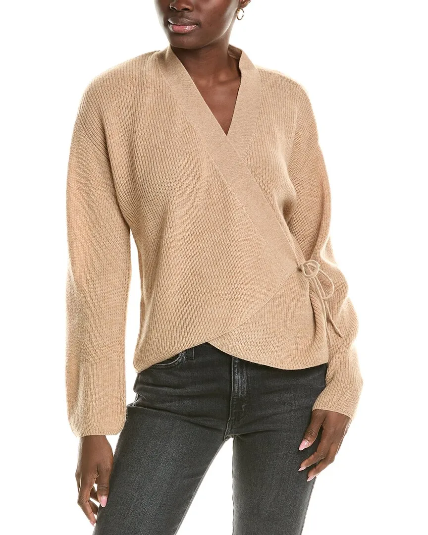 Brodie Cashmere Wool & Cashmere-Blend Ribbed Wrap Cardigan