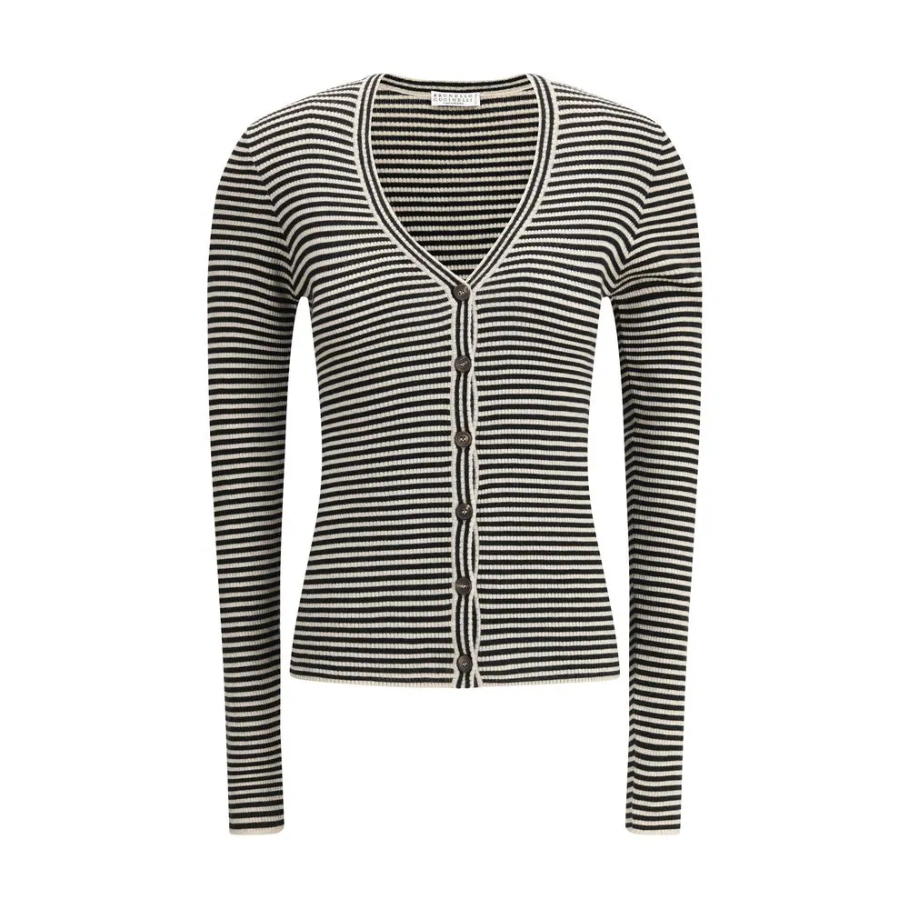 Brunello Cucinelli Striped Women's Cardigan