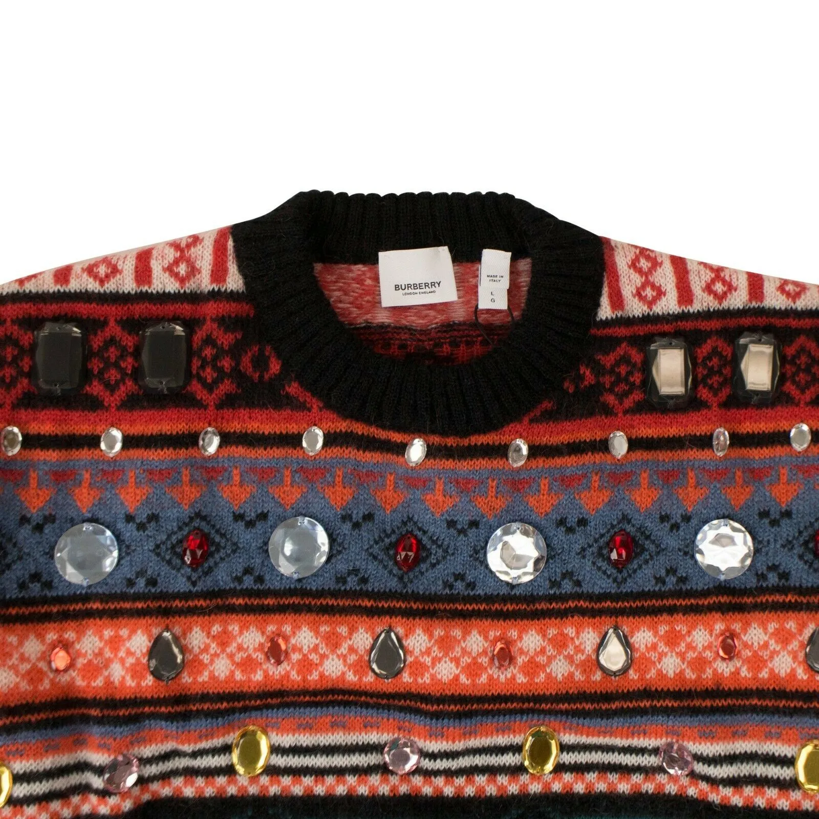 Burberry Oversized Sweater - Red/Multi