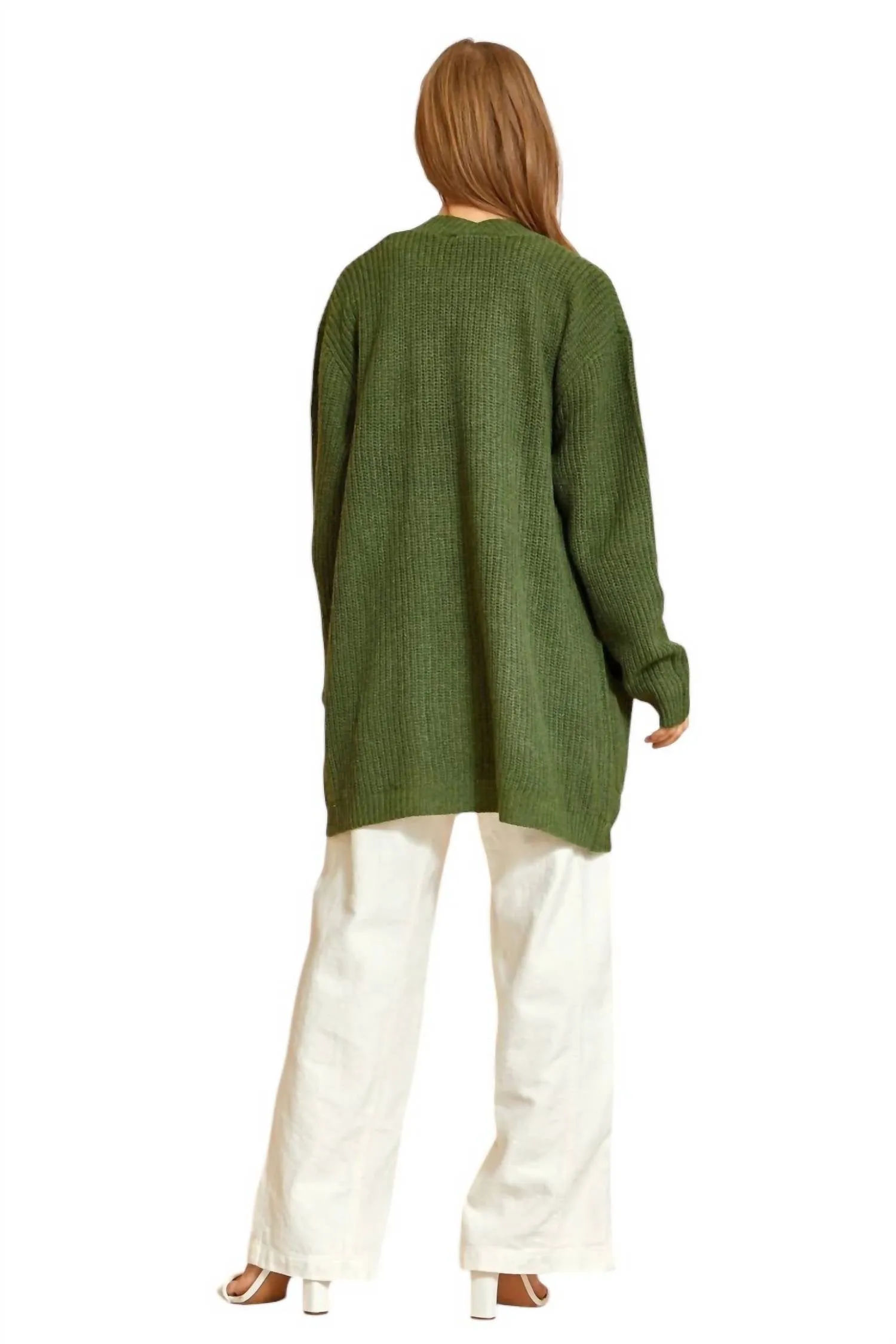 Can't Beat It Cardigan In Olive