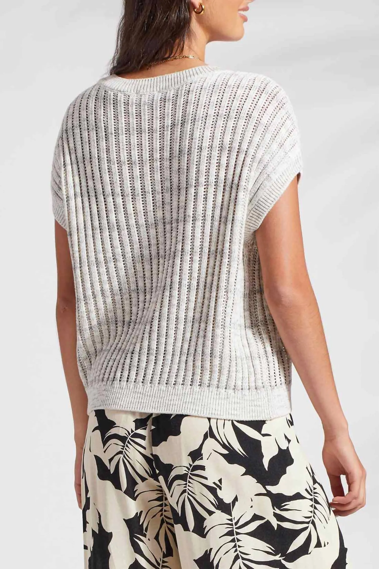 Cap Sleeve Sweater In Linen