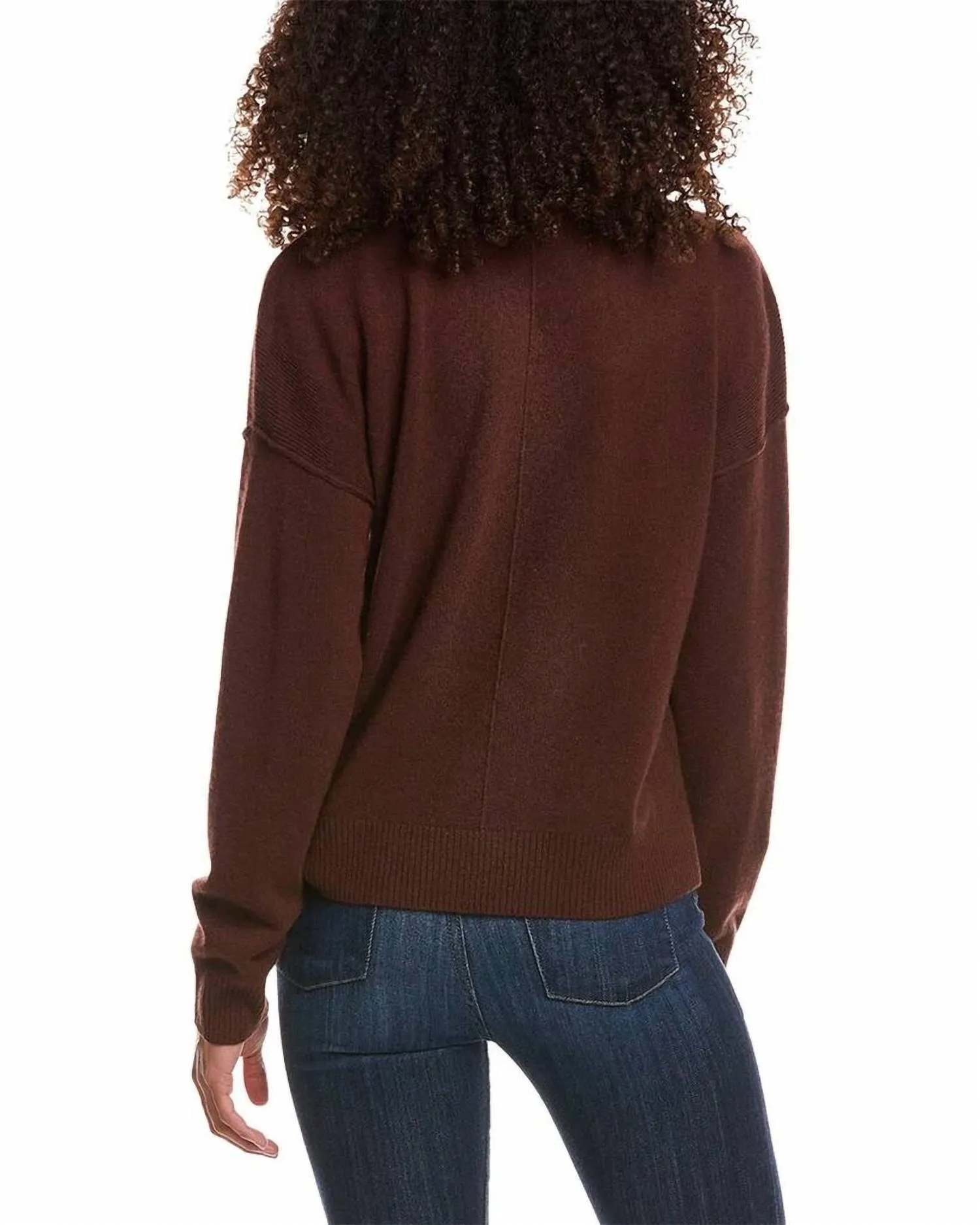 Cashmere Mock Neck Sweater In Almondine