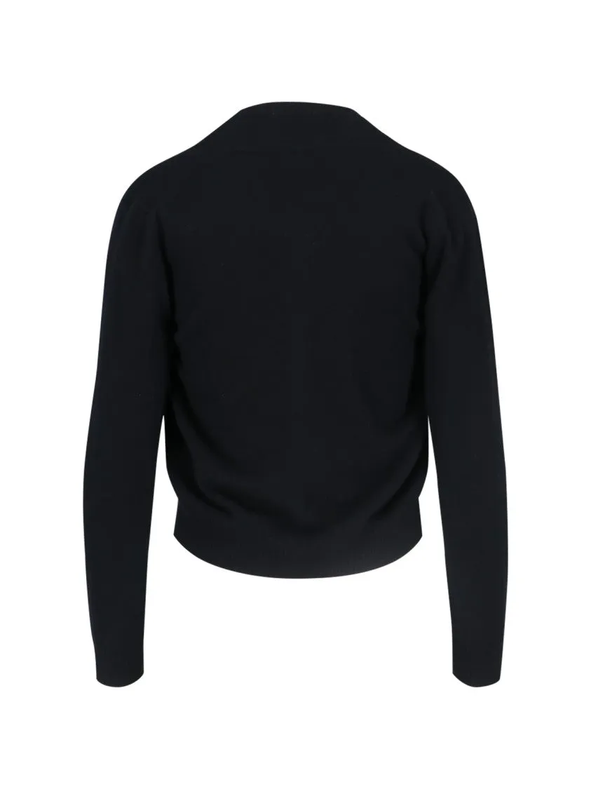 Cashmere Twinset" Black Cardigan
