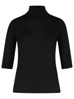 Cecina' Beige Virgin Wool Turtleneck Sweater