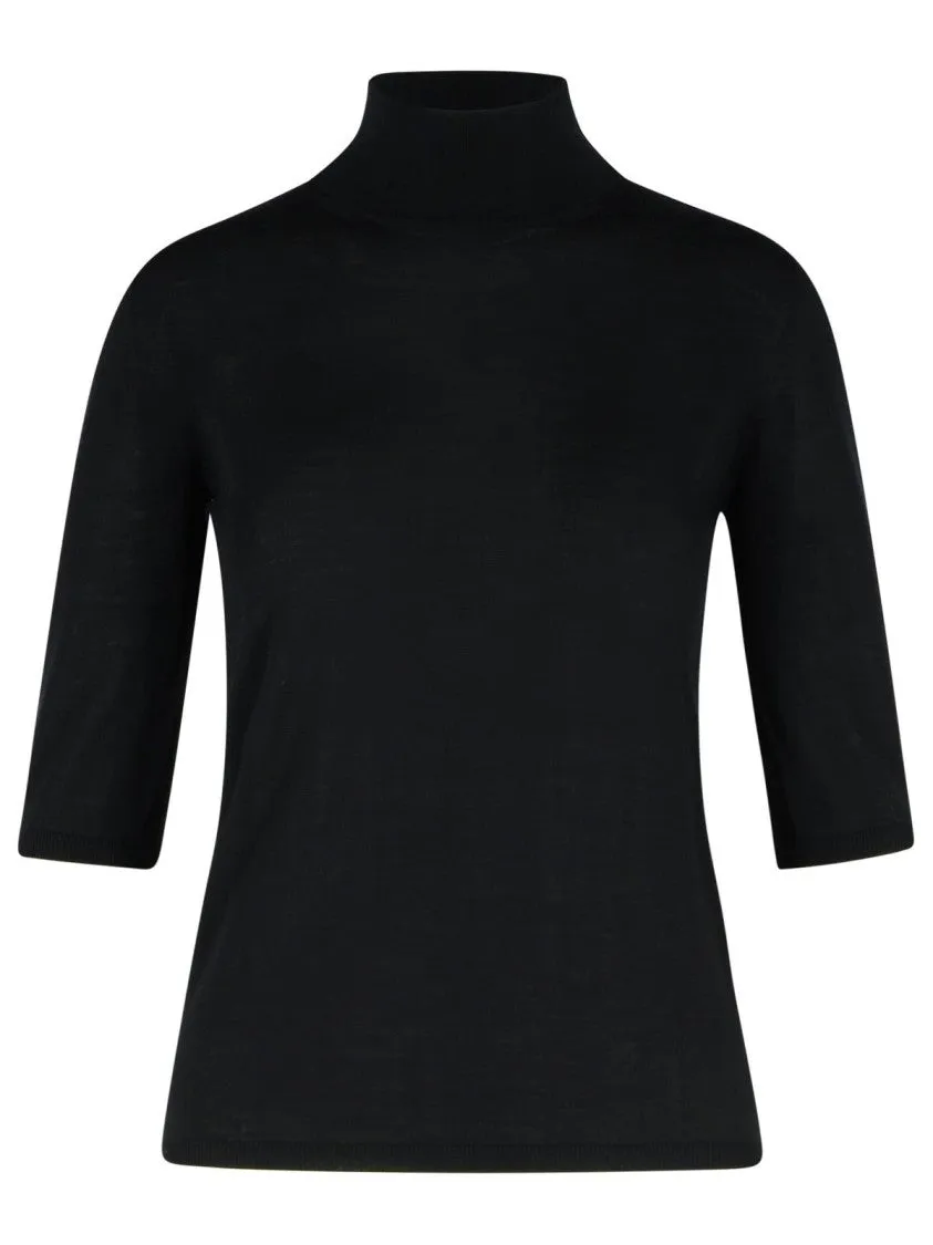Cecina' Beige Virgin Wool Turtleneck Sweater