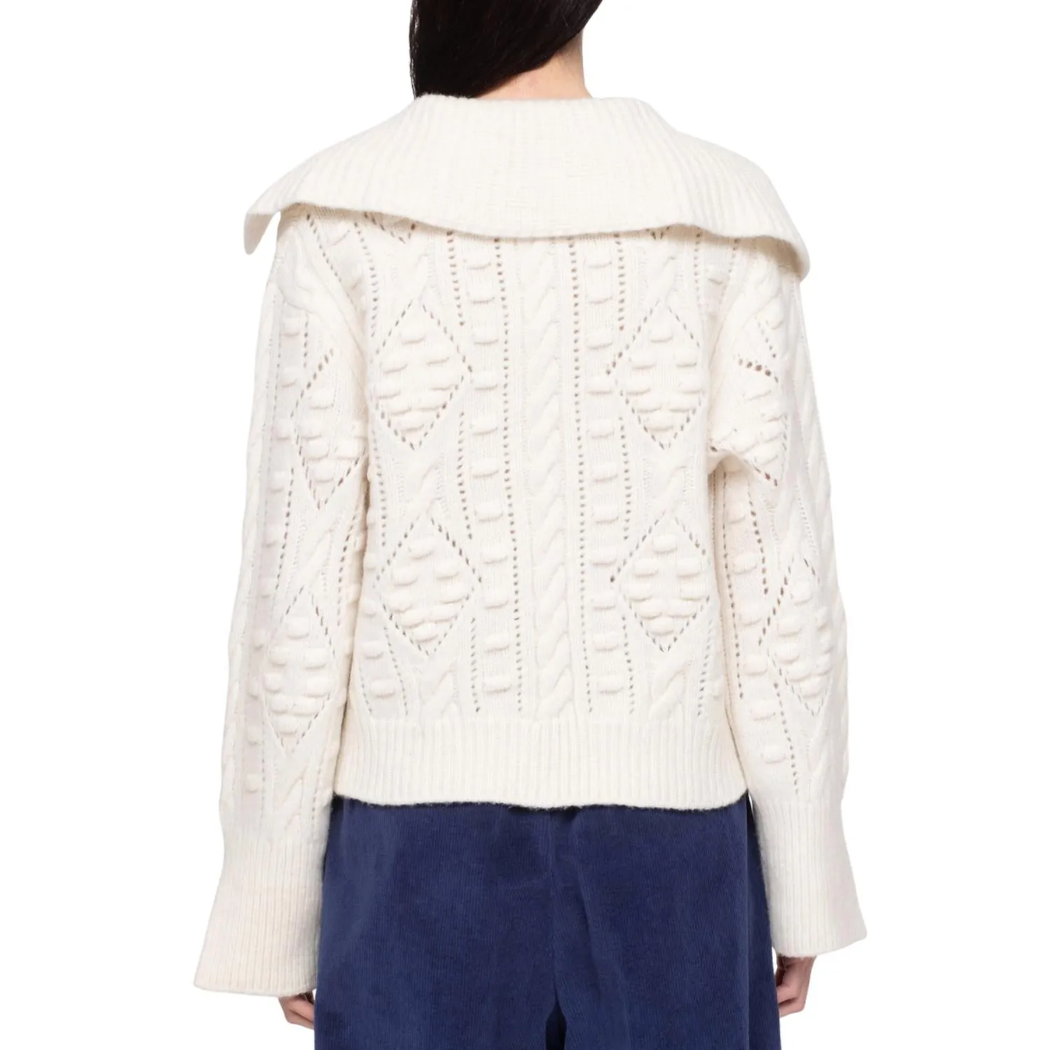Cele Sweater With Collar In Cream