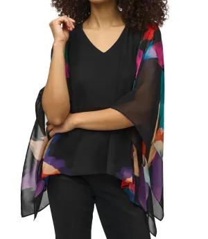 Chiffon Abstract Poncho Top
