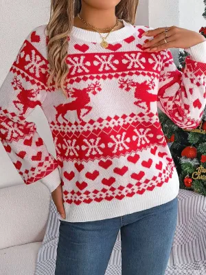 Christmas Element Sweater In White