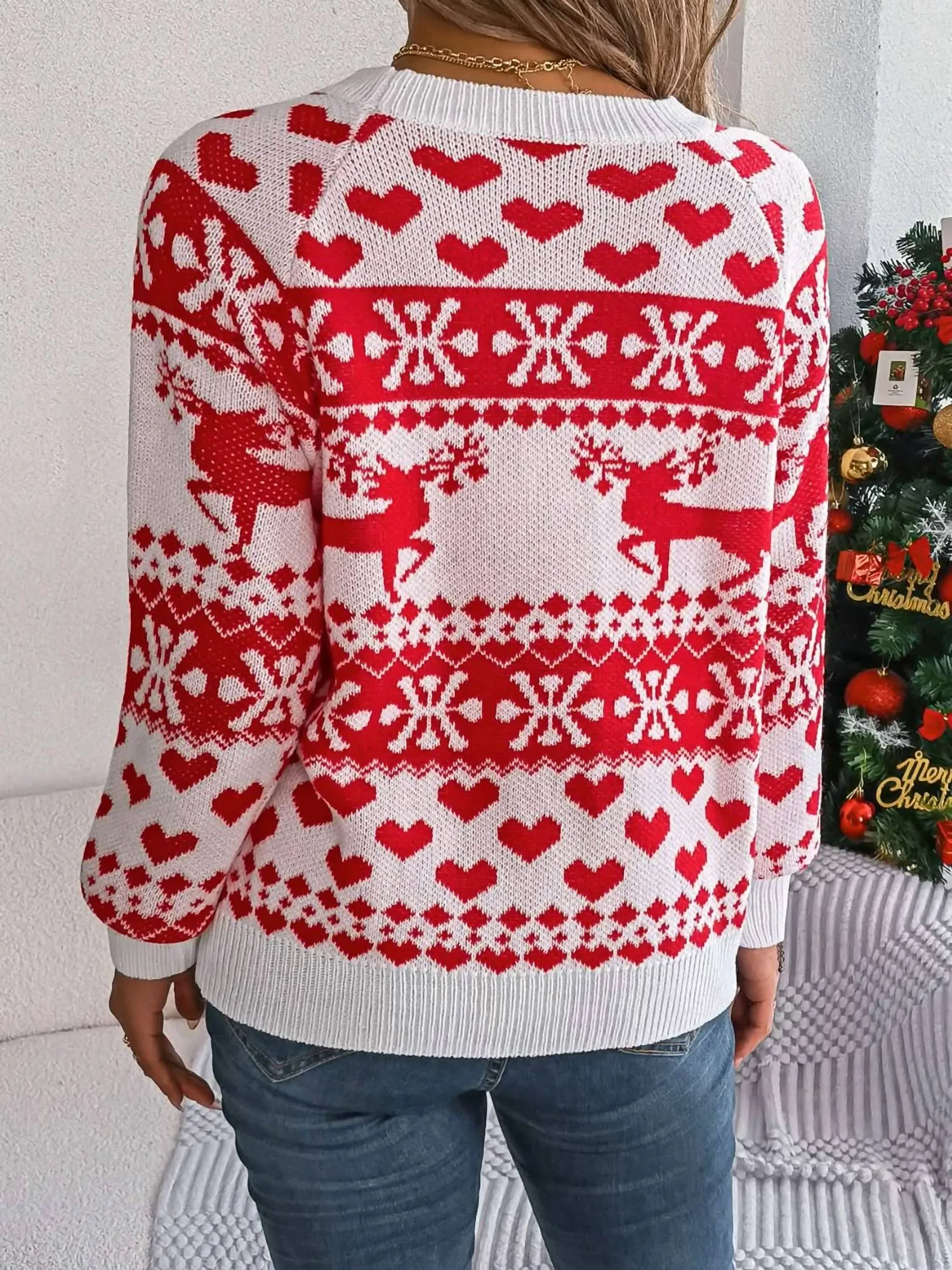Christmas Element Sweater In White