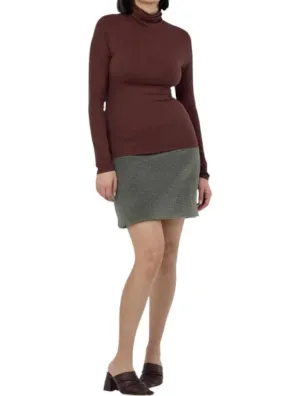 Cinthya Turtle Neck Top In Truffle