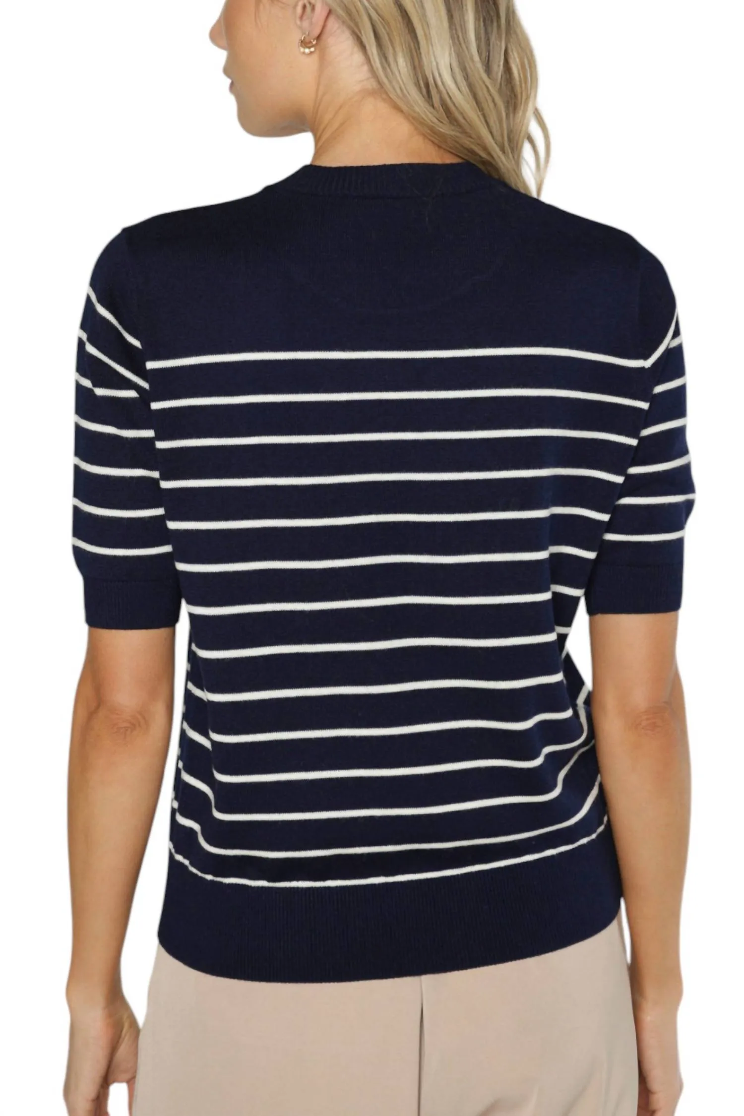 Claire Sweater Top In Navy
