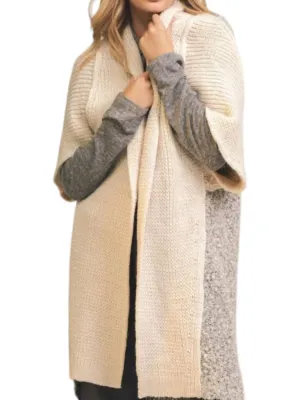 Cliff Oversized Cardigan In Cream