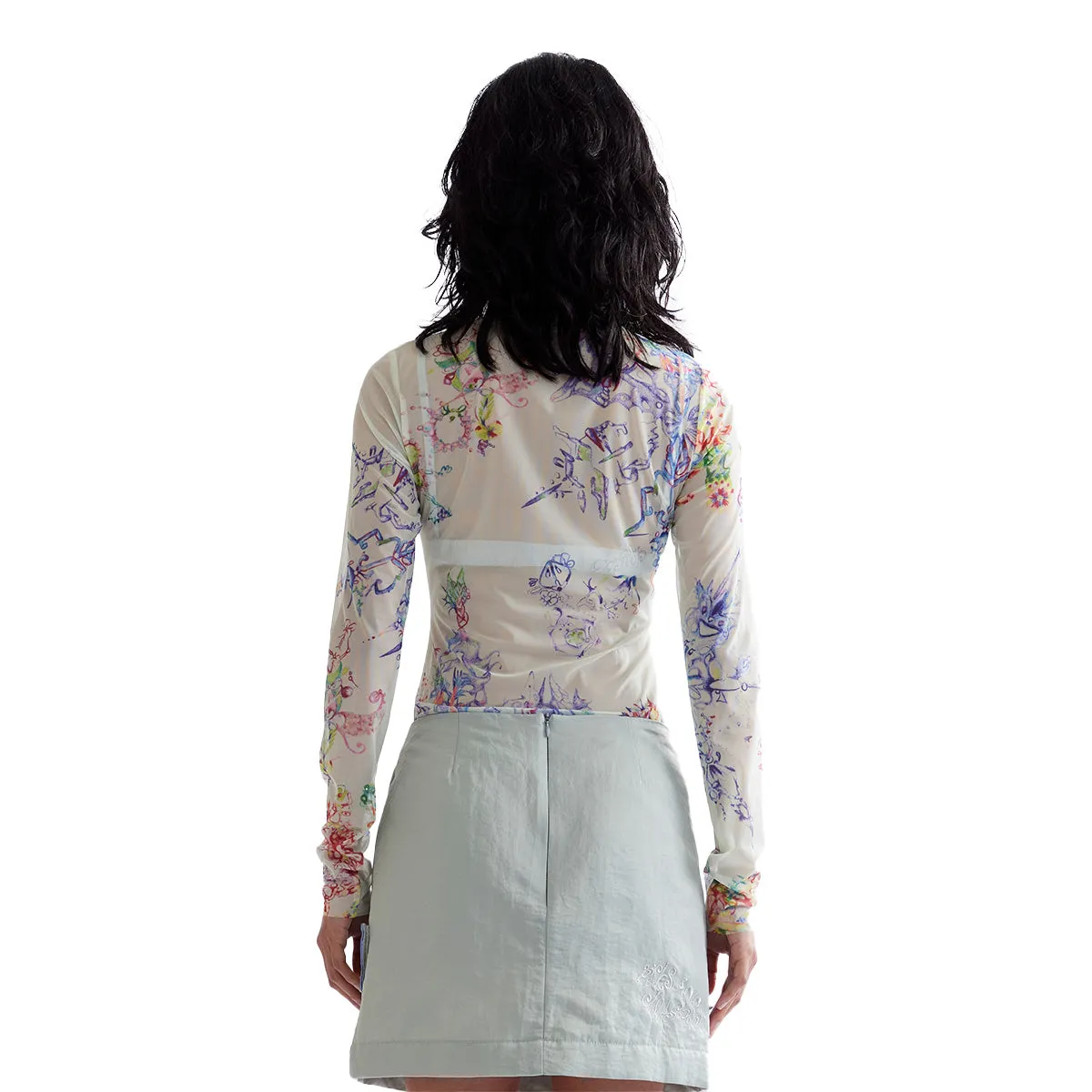   Coco Star Fractal Mesh Top 'AOP'