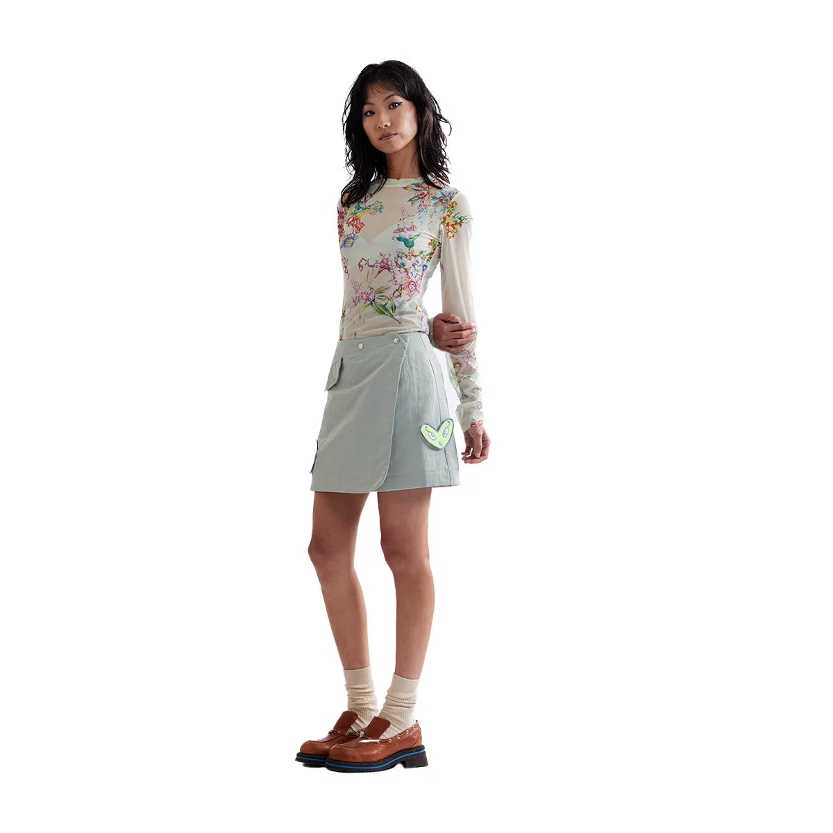   Coco Star Fractal Mesh Top 'AOP'
