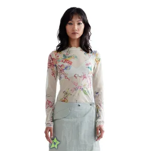  Coco Star Fractal Mesh Top 'AOP'