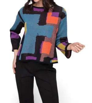 Collage Swing Pullover Sweater In Multicolor