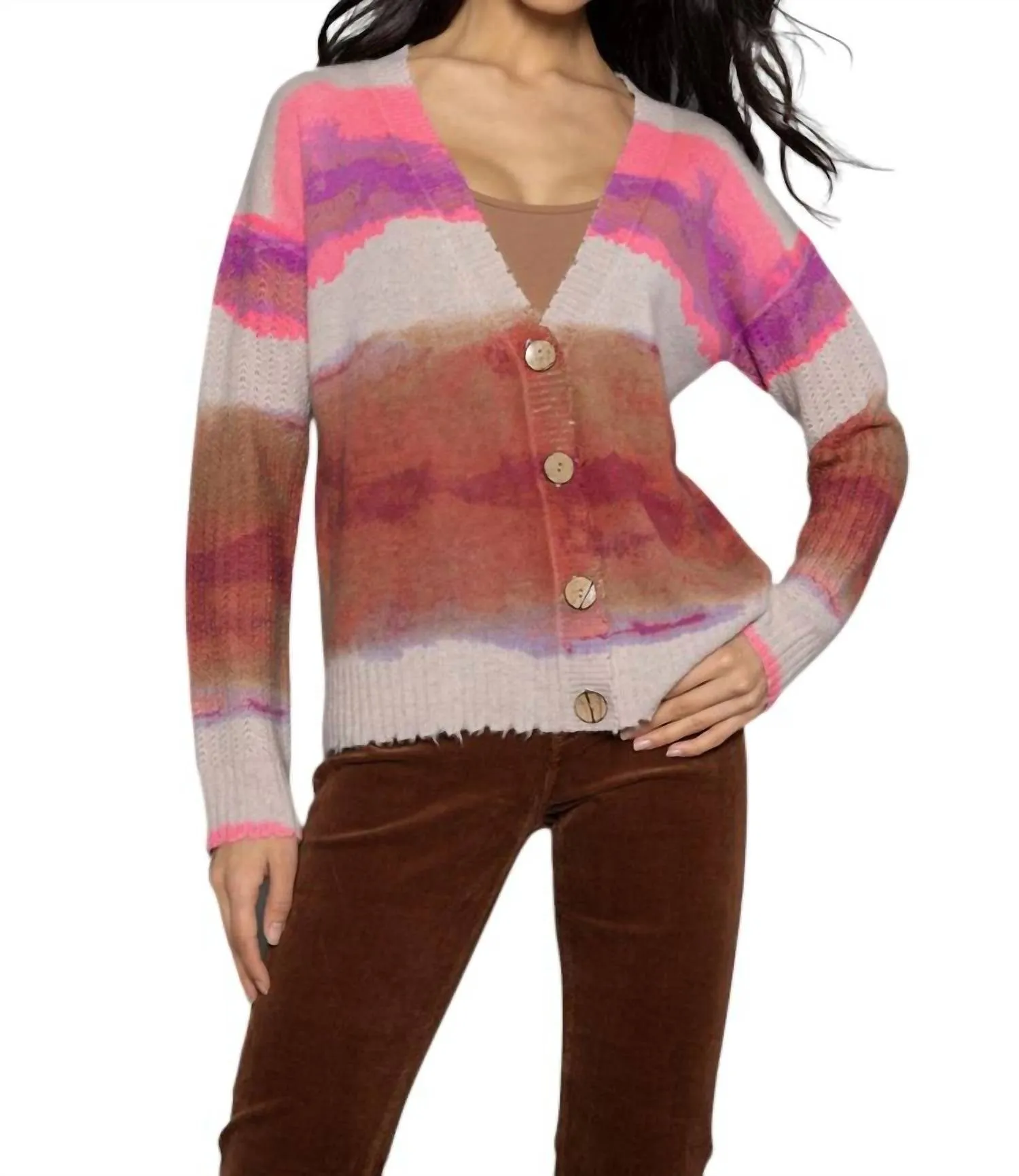 Color-Coded Cardigan In Birch