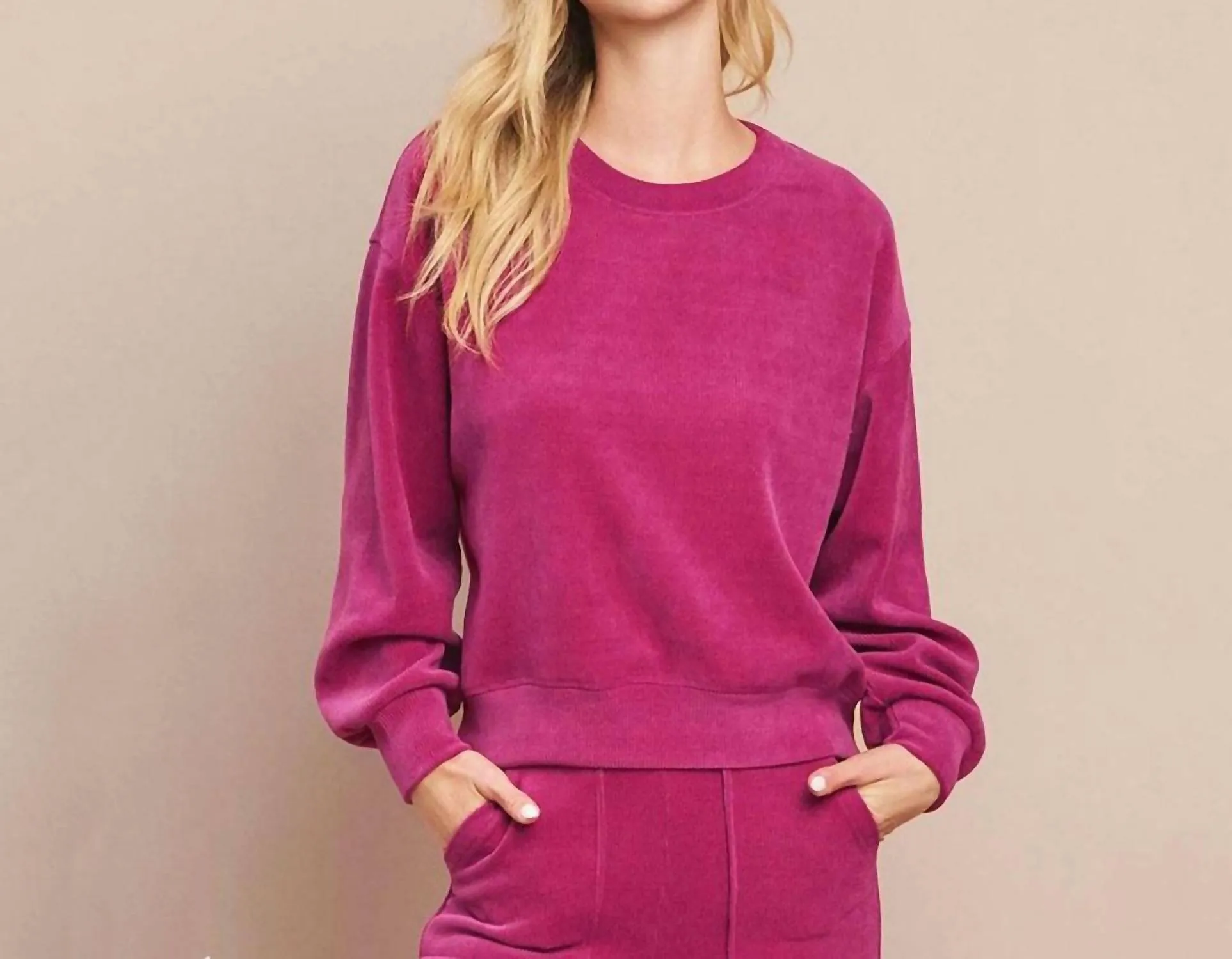 Corduroy Top In Roseberry