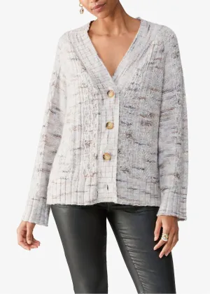 Cozy Mornings Cardigan In Light Mineral Multi