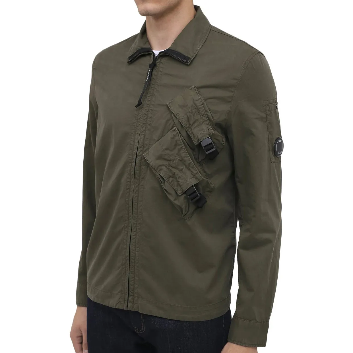 CP Company Khaki Buckle Overshirt